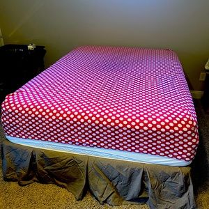 Pottery Barn Teen Kids fleece fitted flat sheet full queen